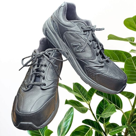 New Balance Mens Walking Shoes Comfort Lace Black Leather MW927BK Sz 14 2E NWOB - Picture 1 of 12